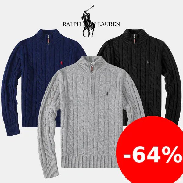 R&L Kaschmir - Zopfmusterpullover (UNVERPASSBARER RABATT) - Essencials